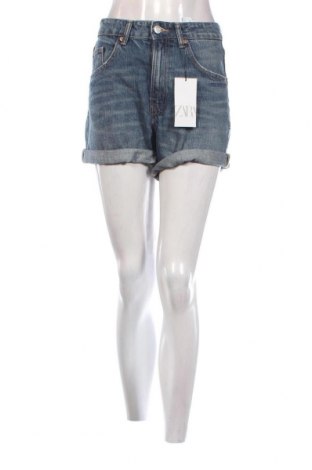 Pantaloni scurți de femei Zara, Mărime S, Culoare Albastru, Preț 53,86 Lei