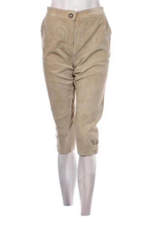 Pantaloni de piele pentru damă, Mărime S, Culoare Bej, Preț 70,39 Lei