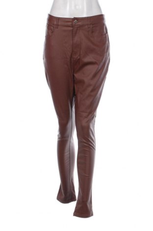 Дамски кожен панталон Manguun, Размер L, Цвят Кафяв, Цена 34,40 лв.