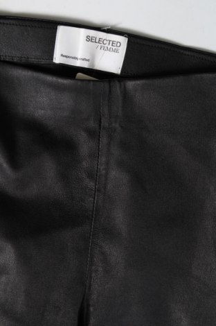 Pantaloni de piele pentru damă Selected Femme, Mărime M, Culoare Negru, Preț 1.286,18 Lei