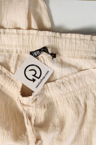 Дамски панталон Zara, Размер L, Цвят Бежов, Цена 27,37 лв.