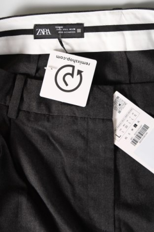 Pantaloni de femei Zara, Mărime L, Culoare Gri, Preț 71,38 Lei