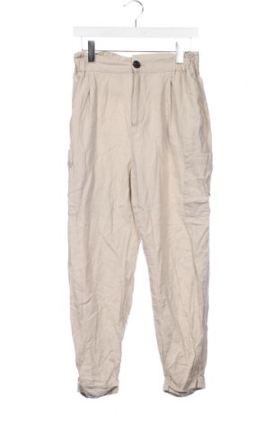 Дамски панталон Zara, Размер XS, Цвят Бежов, Цена 73,15 лв.
