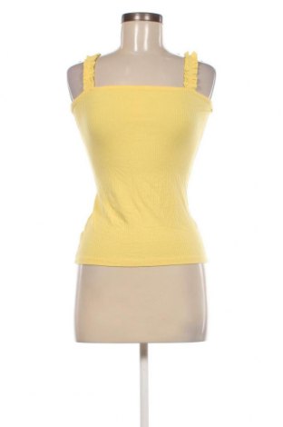 Γυναικείο αμάνικο μπλουζάκι Amisu, Μέγεθος L, Χρώμα Κίτρινο, Τιμή 6,37 €