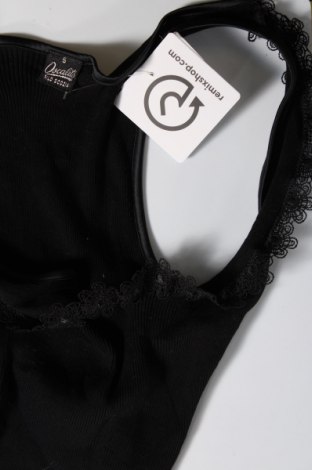 Γυναικείο αμάνικο μπλουζάκι Oscalito, Μέγεθος XS, Χρώμα Μαύρο, Τιμή 21,03 €