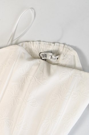 Γυναικείο αμάνικο μπλουζάκι Zara, Μέγεθος XS, Χρώμα Λευκό, Τιμή 12,37 €