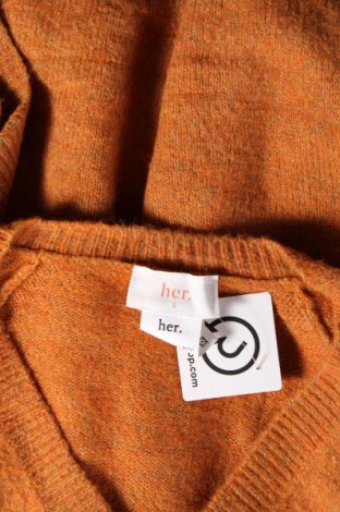 Дамски пуловер, Размер S, Цвят Оранжев, Цена 14,21 лв.