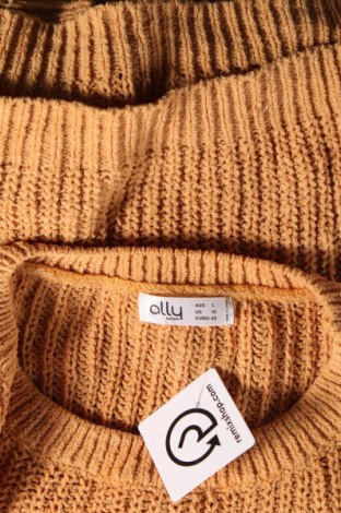 Дамски пуловер Ally, Размер L, Цвят Жълт, Цена 14,21 лв.