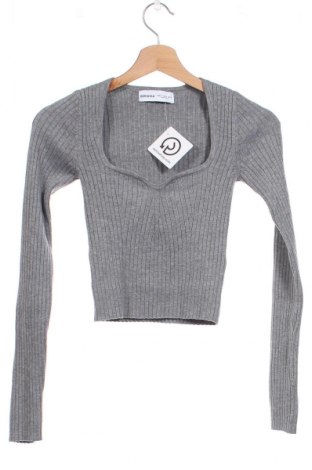 Дамски пуловер Bershka, Размер XS, Цвят Сив, Цена 16,53 лв.