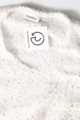 Γυναικείο πουλόβερ Canda, Μέγεθος M, Χρώμα Λευκό, Τιμή 9,33 €