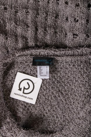 Γυναικείο πουλόβερ Creation L, Μέγεθος L, Χρώμα Γκρί, Τιμή 12,43 €