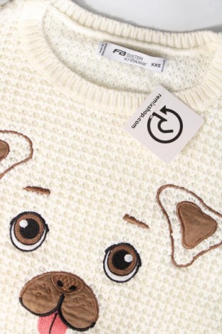 Γυναικείο πουλόβερ Fb Sister, Μέγεθος XXS, Χρώμα Λευκό, Τιμή 9,69 €