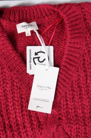 Дамски пуловер Grace & Mila, Размер S, Цвят Розов, Цена 27,90 лв.