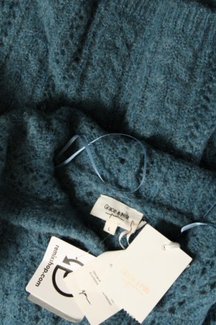 Дамски пуловер Grace & Mila, Размер L, Цвят Син, Цена 53,01 лв.
