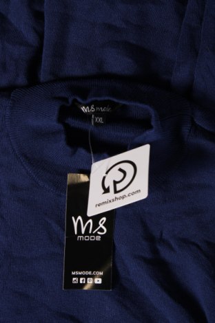 Γυναικείο πουλόβερ Ms Mode, Μέγεθος XXL, Χρώμα Μπλέ, Τιμή 18,49 €