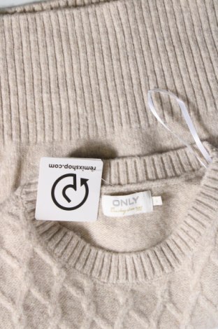 Дамски пуловер ONLY, Размер S, Цвят Бежов, Цена 9,45 лв.