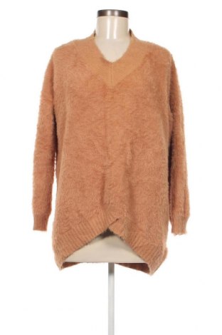 Дамски пуловер SHEIN, Размер 3XL, Цвят Кафяв, Цена 21,75 лв.