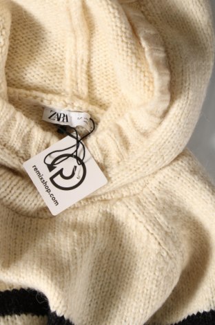 Дамски пуловер Zara, Размер M, Цвят Екрю, Цена 12,42 лв.