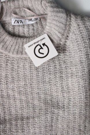 Дамски пуловер Zara, Размер M, Цвят Сив, Цена 13,23 лв.