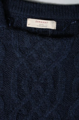 Дамски пуловер Zara Knitwear, Размер M, Цвят Син, Цена 9,99 лв.