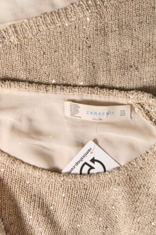 Дамски пуловер Zara Knitwear, Размер M, Цвят Бежов, Цена 15,37 лв.