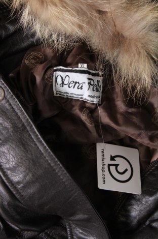 Дамско кожено яке, Размер XL, Цвят Кафяв, Цена 101,65 лв.