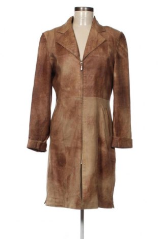 Дамско кожено яке, Размер L, Цвят Кафяв, Цена 74,90 лв.