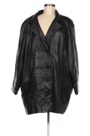 Γυναικείο δερμάτινο μπουφάν, Μέγεθος 4XL, Χρώμα Μαύρο, Τιμή 59,57 €