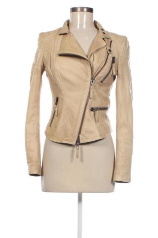 Damen Lederjacke, Größe M, Farbe Beige, Preis 76,62 €