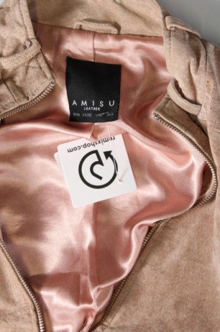 Dámska kožená bunda  Amisu, Veľkosť M, Farba Béžová, Cena  39,44 €