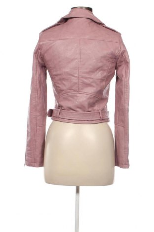 Damen Lederjacke Bershka, Größe S, Farbe Rosa, Preis 34,10 €