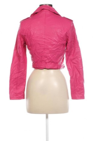 Dámska kožená bunda  Bershka, Veľkosť S, Farba Ružová, Cena  27,78 €