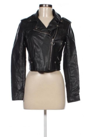 Dámska kožená bunda  Bershka, Veľkosť S, Farba Čierna, Cena  15,28 €