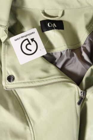 Γυναικείο δερμάτινο μπουφάν C&A, Μέγεθος M, Χρώμα Πράσινο, Τιμή 21,22 €