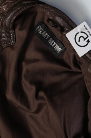 Dámska kožená bunda  Freaky Nation, Veľkosť M, Farba Hnedá, Cena  57,66 €
