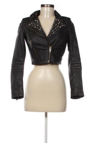 Γυναικείο δερμάτινο μπουφάν H&M Divided, Μέγεθος S, Χρώμα Μαύρο, Τιμή 42,70 €
