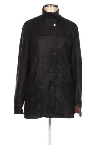Γυναικείο δερμάτινο μπουφάν Made In Italy, Μέγεθος L, Χρώμα Μαύρο, Τιμή 43,02 €