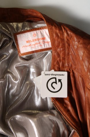 Γυναικείο δερμάτινο μπουφάν Milestone, Μέγεθος XL, Χρώμα Καφέ, Τιμή 132,80 €