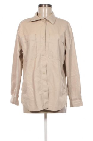Dámska kožená bunda  Pull&Bear, Veľkosť S, Farba Béžová, Cena  13,89 €