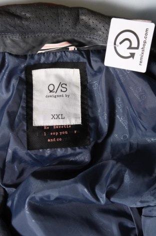 Γυναικείο δερμάτινο μπουφάν Q/S by S.Oliver, Μέγεθος XXL, Χρώμα Μπλέ, Τιμή 79,61 €