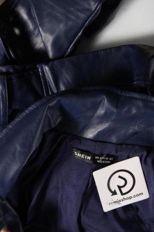 Damen Lederjacke SHEIN, Größe XS, Farbe Blau, Preis 28,99 €