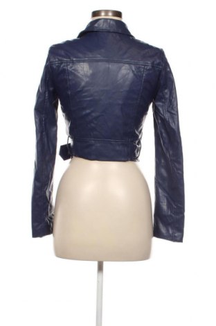 Γυναικείο δερμάτινο μπουφάν SHEIN, Μέγεθος XS, Χρώμα Μπλέ, Τιμή 27,28 €