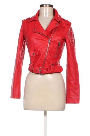 Damen Lederjacke Tally Weijl, Größe XS, Farbe Rot, Preis 34,10 €