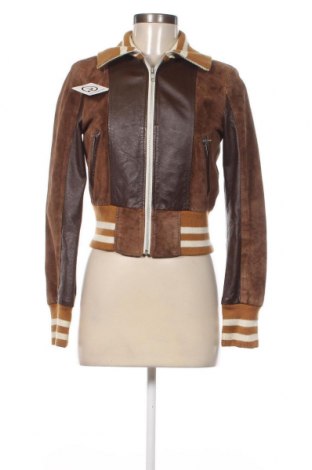 Damen Lederjacke Vero Moda, Größe S, Farbe Braun, Preis 25,95 €