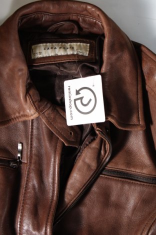 Dámska kožená bunda  Zara, Veľkosť M, Farba Hnedá, Cena  32,80 €
