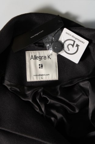 Dámsky kabát  Allegra K, Veľkosť L, Farba Sivá, Cena  60,47 €