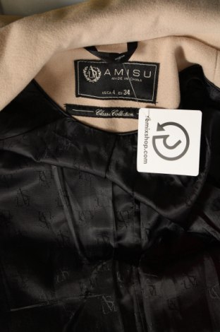 Γυναικείο παλτό Amisu, Μέγεθος XS, Χρώμα  Μπέζ, Τιμή 36,40 €