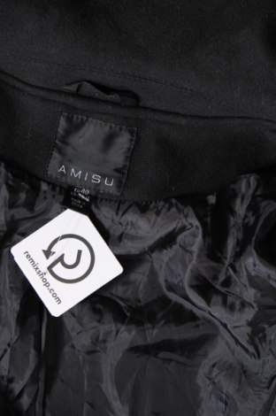 Дамско палто Amisu, Размер M, Цвят Черен, Цена 63,13 лв.