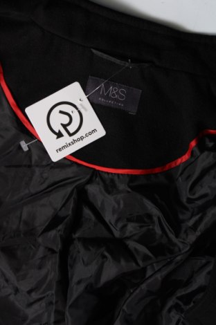 Дамско палто Marks & Spencer, Размер XXL, Цвят Черен, Цена 30,25 лв.