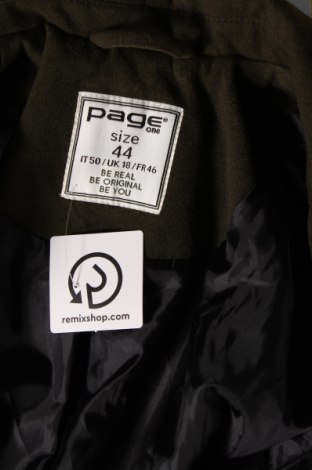 Γυναικείο παλτό Page One, Μέγεθος XL, Χρώμα Πράσινο, Τιμή 39,05 €